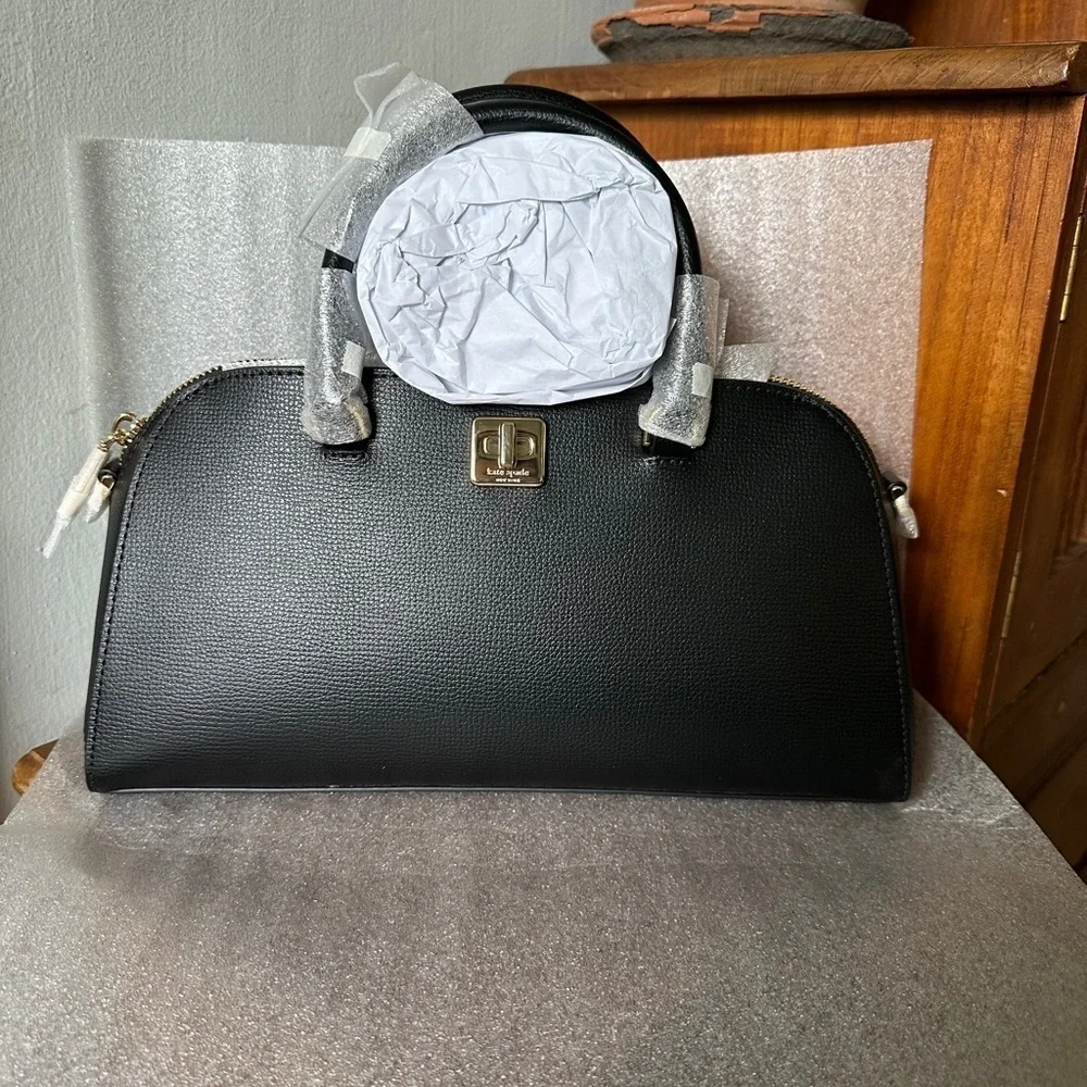 Kate Spade Phoebe Satchel Elegant Black Handbag Bag